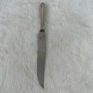 Vintage Art Deco Silverplate Unknown Pattern Flatware Steak Knife 10"